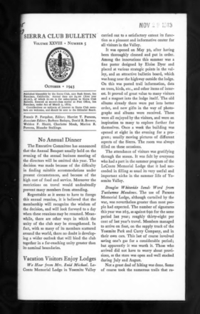 Sierra Club Bulletin 1943 Vol 28 No 5 October thumbnail